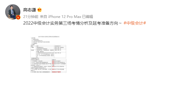 高志謙中級會計實務(wù)第三場的考情分析和后續(xù)準(zhǔn)備方向