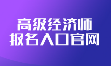 高級經(jīng)濟(jì)師報(bào)名入口