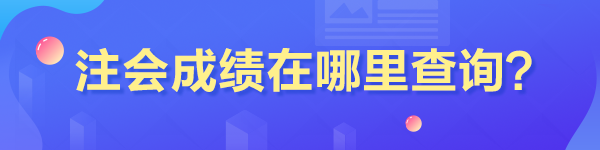 怎么查注冊會計師成績分?jǐn)?shù)呢？