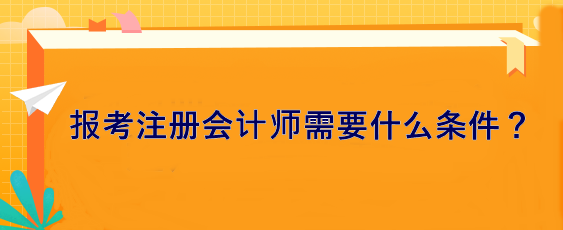報考注冊會計師需要什么條件？