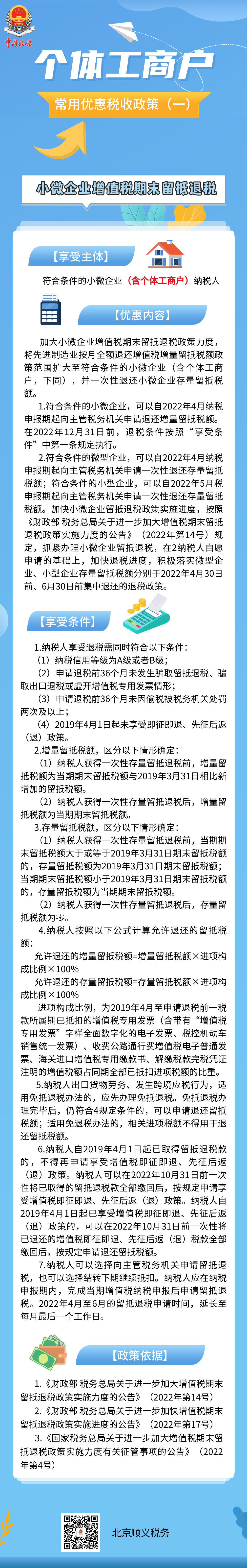 個體工商戶常用優(yōu)惠稅收政策！1