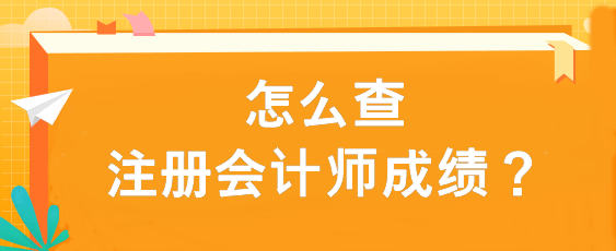 怎么查注冊(cè)會(huì)計(jì)師成績(jī)？