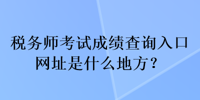 稅務(wù)師考試成績(jī)查詢?nèi)肟诰W(wǎng)址是什么地方？