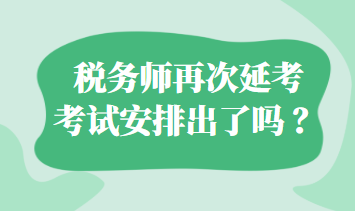 稅務(wù)師再次延考考試安排出了嗎 ？