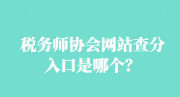 稅務師協(xié)會網(wǎng)站查分入口是哪個？