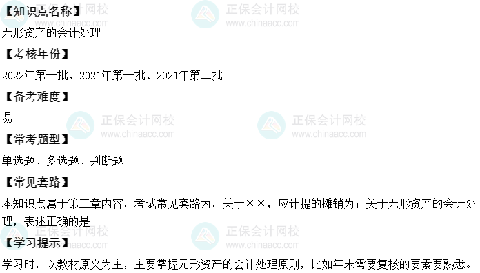 中級會計實務二十大恒重考點：無形資產(chǎn)的會計處理