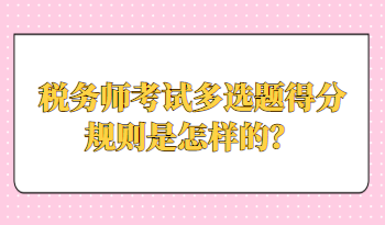 稅務(wù)師考試多選題得分規(guī)則是怎樣的？