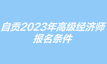 自貢2023年高級(jí)經(jīng)濟(jì)師