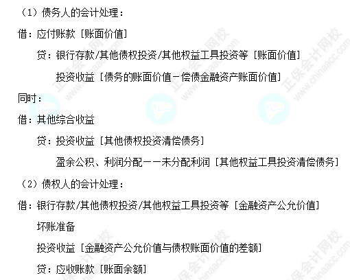 每天一個(gè)中級會計(jì)實(shí)務(wù)必看知識點(diǎn)&練習(xí)題——以金融資產(chǎn)清償債務(wù)