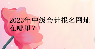 2023年中級會(huì)計(jì)報(bào)名網(wǎng)址在哪里？