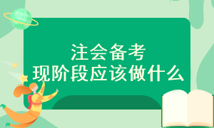 注冊(cè)會(huì)計(jì)師備考現(xiàn)階段應(yīng)該怎么做呢？
