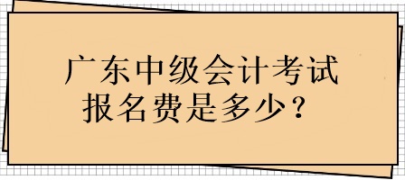 廣東中級(jí)會(huì)計(jì)考試報(bào)名費(fèi)用是多少？