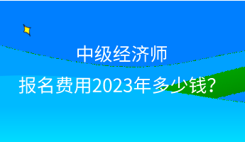 中級(jí)經(jīng)濟(jì)師報(bào)名費(fèi)用2023年多少錢？