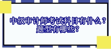中級(jí)審計(jì)師考試科目有什么？題型有哪些？