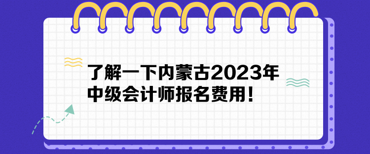 了解一下內(nèi)蒙古2023年中級(jí)會(huì)計(jì)師報(bào)名費(fèi)用！