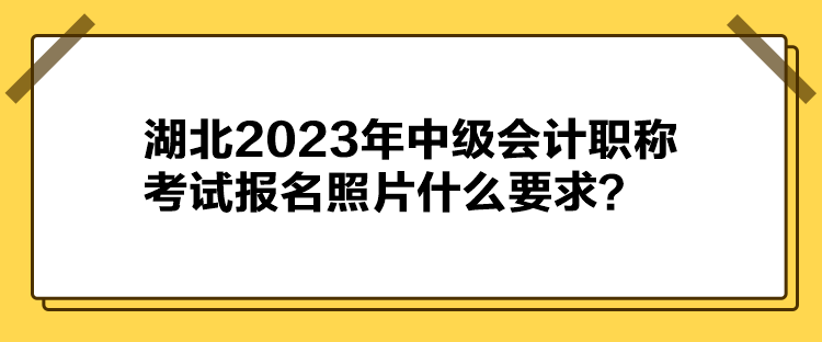 湖北2023年中級會計(jì)職稱考試報(bào)名照片什么要求？