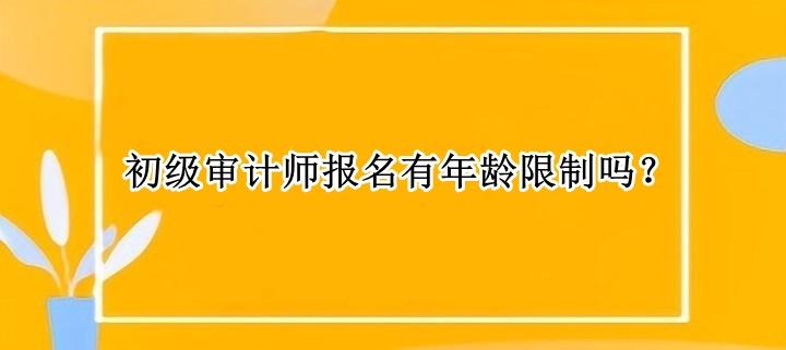 初級審計師報名有年齡限制嗎？