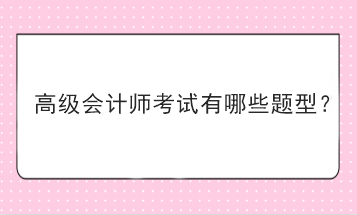 高級會計師考試有哪些題型？