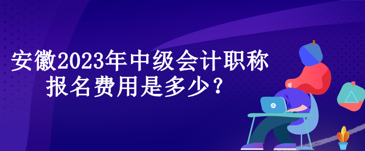 安徽2023年中級(jí)會(huì)計(jì)職稱報(bào)名費(fèi)用是多少？