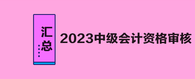 匯總：2023年中級(jí)會(huì)計(jì)職稱(chēng)考試資格審核方式及要求