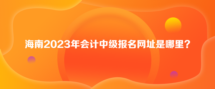 海南2023年會計中級報名網(wǎng)址是哪里？