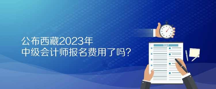 公布西藏2023年中級會計(jì)師報(bào)名費(fèi)用了嗎？