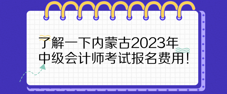 了解一下內(nèi)蒙古2023年中級(jí)會(huì)計(jì)師考試報(bào)名費(fèi)用！
