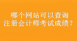 哪個網(wǎng)站可以查詢注冊會計師考試成績？