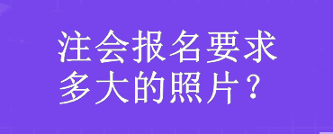 注會報名要求多大的照片？