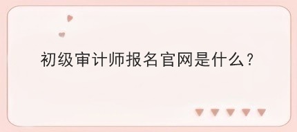 初級審計師報名官網(wǎng)是什么？