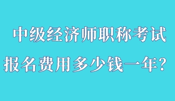 中級(jí)經(jīng)濟(jì)師職稱考試報(bào)名費(fèi)用多少錢(qián)一年？