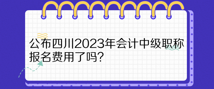 公布四川2023年會計中級職稱報名費用了嗎？