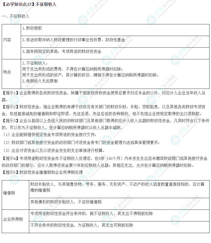 2023年注會《稅法》基礎(chǔ)階段必學(xué)知識點(diǎn)