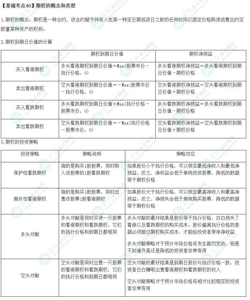 2023年注會《財管》基礎(chǔ)階段必學(xué)知識點