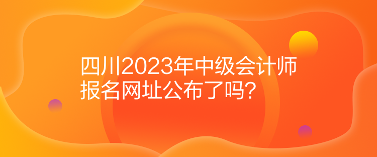 四川2023年中級會(huì)計(jì)師報(bào)名網(wǎng)址公布了嗎？