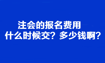 注會(huì)的報(bào)名費(fèi)用什么時(shí)候交？多少錢啊？
