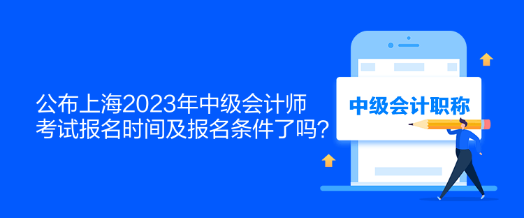 公布上海2023年中級(jí)會(huì)計(jì)師考試報(bào)名時(shí)間及報(bào)名條件了嗎？