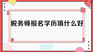 稅務師報名學歷填什么好？