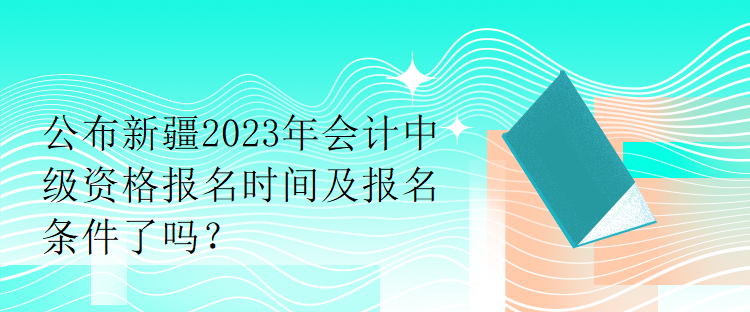 公布新疆2023年會(huì)計(jì)中級(jí)資格報(bào)名時(shí)間及報(bào)名條件了嗎？
