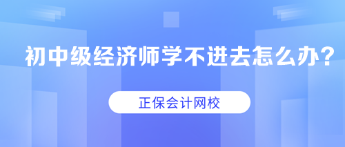 求助：初中級(jí)經(jīng)濟(jì)師學(xué)不進(jìn)去怎么辦？