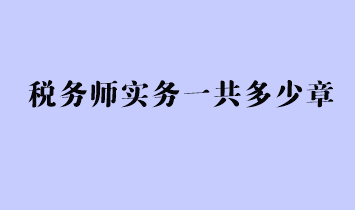 稅務(wù)師實(shí)務(wù)一共多少章？