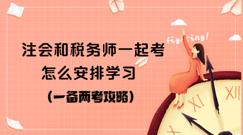注會和稅務師一起考怎么安排學習？