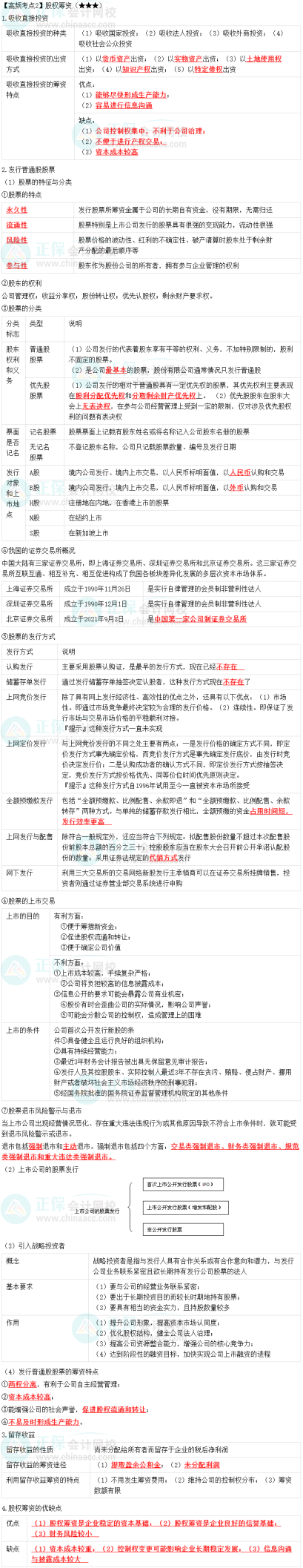 2023中級會計職稱《財務(wù)管理》高頻考點：股權(quán)籌資