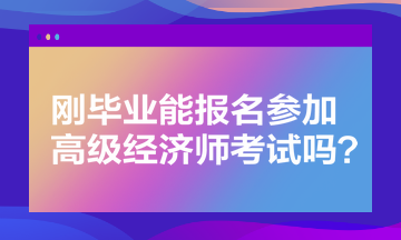 剛畢業(yè)能報(bào)名參加高級經(jīng)濟(jì)師考試嗎？