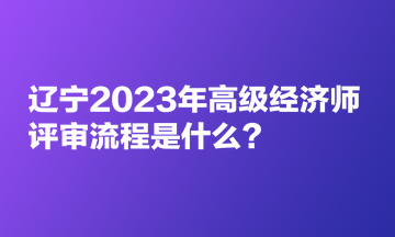 遼寧2023年高級經(jīng)濟師評審流程是什么？