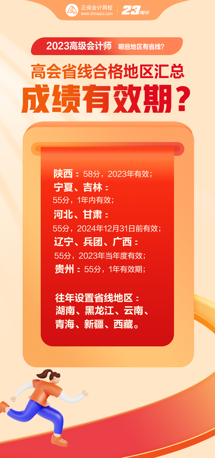 2023年高會(huì)考試 哪些地區(qū)有省線呢？