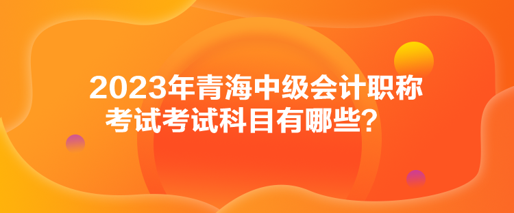 2023年青海中級(jí)會(huì)計(jì)職稱考試考試科目有哪些？