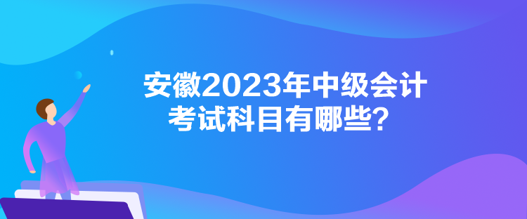 安徽2023年中級會計考試科目有哪些？