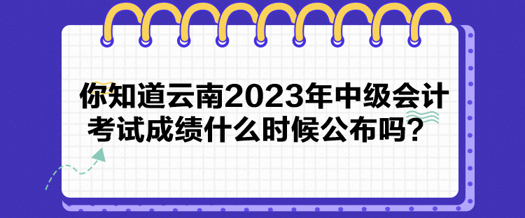 你知道云南2023年中級(jí)會(huì)計(jì)考試成績(jī)什么時(shí)候公布嗎？