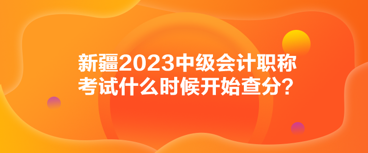 新疆2023中級(jí)會(huì)計(jì)職稱考試什么時(shí)候開(kāi)始查分？